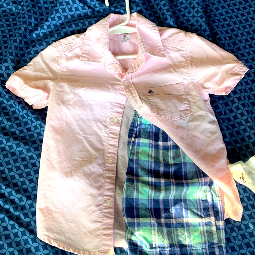 Boys dress shirt/shorts